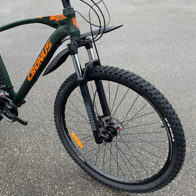 Велосипед CRONUS FANTOM 27.5" колеса 19.5" рама Темно-Зелений-Оранжевий - зображення 3