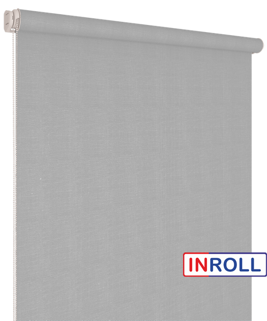 Ролета тканинна INROLL Есо-Mini 55х185 см BO Berlin Сірий 054 Silver - зображення 3
