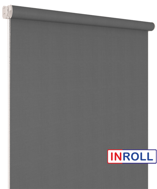 Ролета тканинна INROLL Есо-Mini 35х185 см BO Berlin Темно-сірий 061 Silver - зображення 3