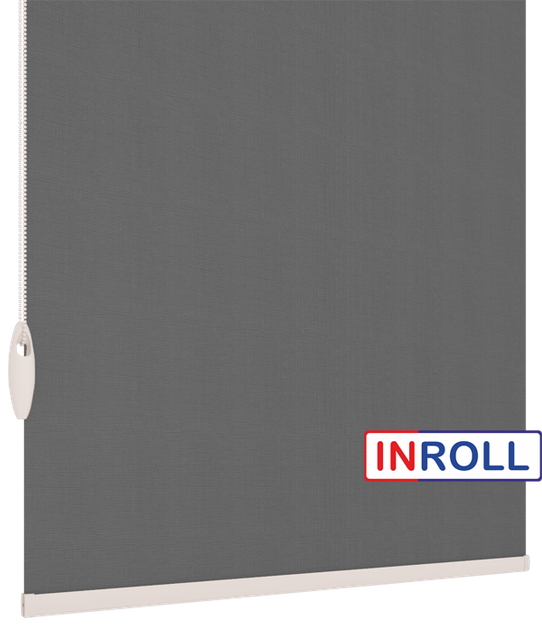 Ролета тканинна INROLL Есо-Mini 35х185 см BO Berlin Темно-сірий 061 Silver - зображення 4