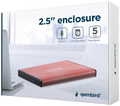 Kieszeń zewnętrzna Gembird na HDD 2,5" SATA USB 3.0 Różowa (EE2-U3S-3-P) - obraz 2