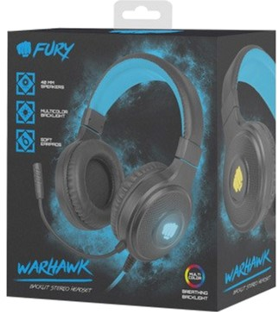 Słuchawki Natec Fury Warhawk Niebieskie (NFU-1585) - obraz 6