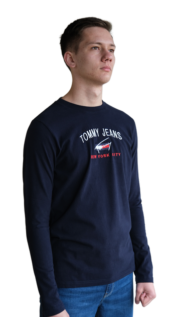 Чоловічий лонгслів Tommy Hilfiger TH-13530-1 Dark Blue 2XL - зображення 2