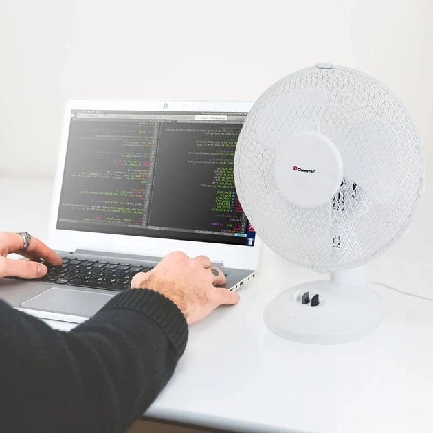 Настольный вентилятор маленький 30W "Domotec MS-1624" Белый, электровентилятор бытовой на стол (1009956-White) - изображение 6