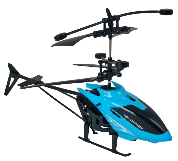 Летающий вертолет c сенсорным управлением рукой Sky Shock usb синий ХИТ - изображение 4