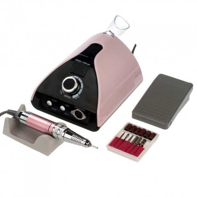 Фрезер для манікюру та педикюру Nail Master ZS-711 Pro Рожевий арт00878 - зображення 5