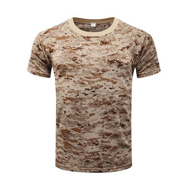 Тактическая футболка Flas; M/46-48; 100% Хлопок. Пиксель Desert. Армейская футболка. - изображение 2
