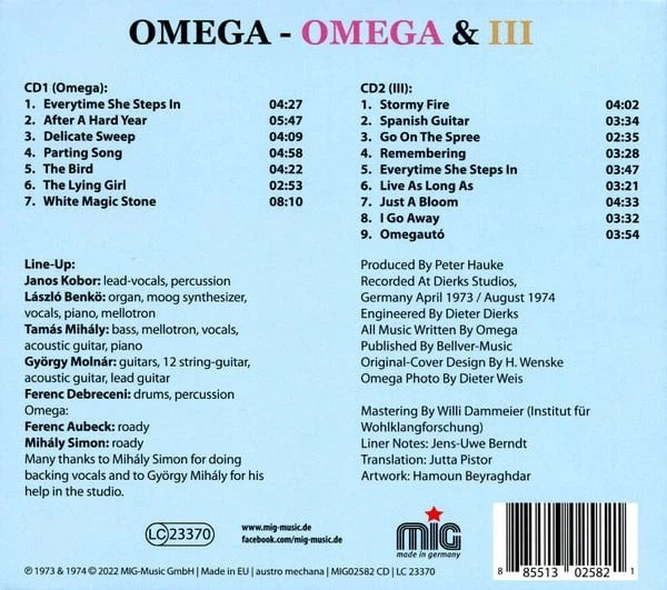 OMEGA – Omega & III (2CD, Digipack, Germany) - Фото 2 OMEGA – Omega & III (2CD, Digipack, Germany) - зображення 2