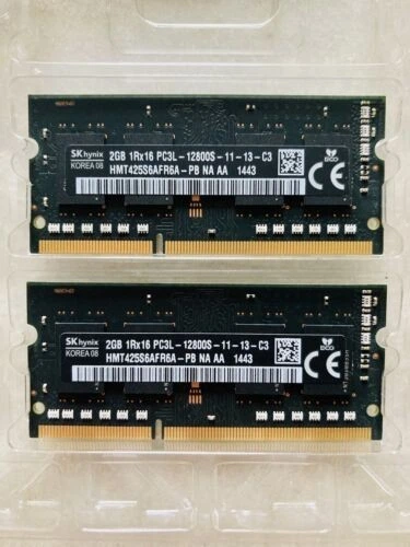 Оперативная память Hynix 2GB 1RX16 PC3L-12800S-11-13-C3 SODIMM Б/У