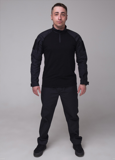 Комплект рубашка убакс и брюки GorLin 56 Черный (БР25/Т44) - изображение 1