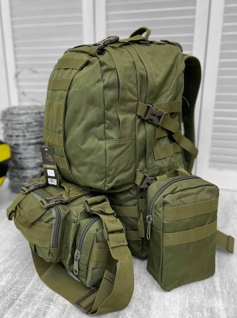 Рюкзак тактический с подсумками на 55 литров, (64х34х21см), Тактический модульный рюкзак с подсумками - изображение 2
