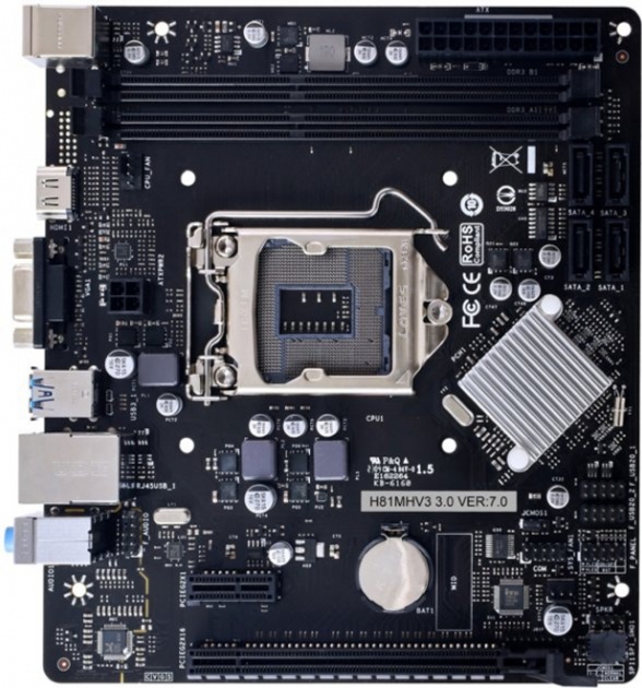 Материнская плата Biostar h81mhv3 3.0 (s-1150 h81 ddr3) - изображение 2