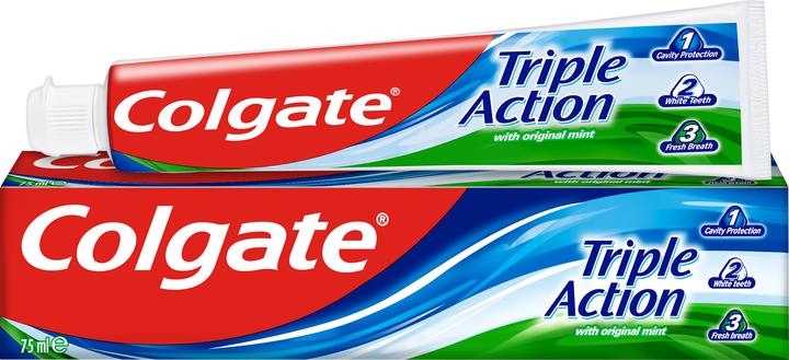 Зубная паста Colgate Тройное действие 75 мл (6920354835971) – купить ...