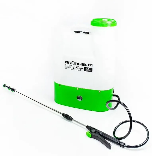 Опрыскиватель 16 л аккумуляторный GRUNHELM GHS-16M, 8AH/12V, рабочее давление 2-4Bar - изображение 4