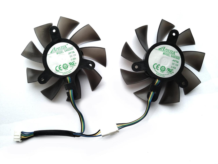 Вентилятор Apistek для видеокарты Palit Gainward PNY GA82S2U (TH8015S2H-PAB03 FD8015U12D) комплект 2 шт (№431) - изображение 2