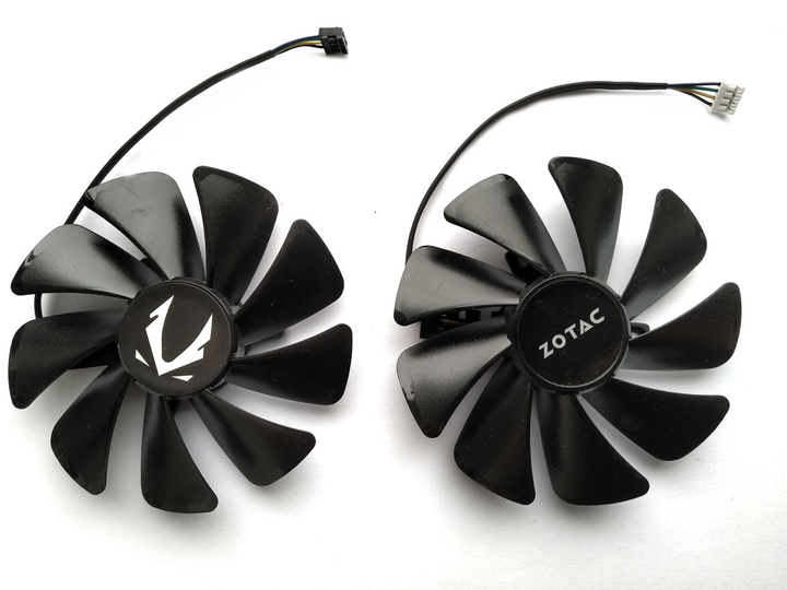 Вентилятор Apistek для видеокарты Zotac GAA8S2U (CF1010U12S) комплект 2 шт (№342.9) - изображение 1