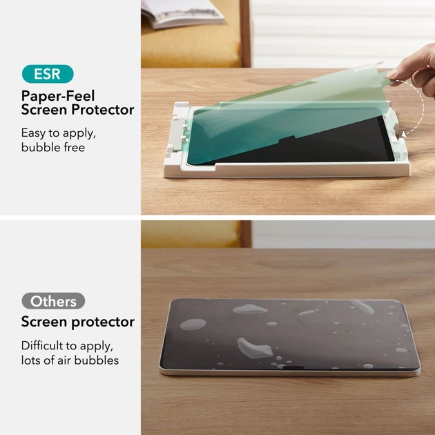 Защитная плёнка ESR Paper-Feel Film 2-pack iPad 10/11 10.9'' (2022/2025) Matte Clear (1E0690102) - изображение 7
