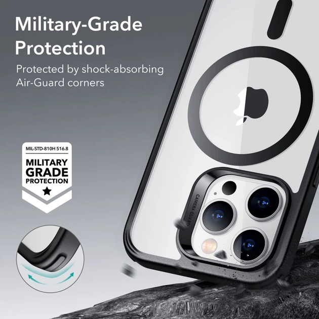 Чехол ESR Classic Hybrid with Halolock для iPhone 14 Pro Clear Black (1A5800202) - Фото 4 Чехол ESR Classic Hybrid with Halolock для iPhone 14 Pro Clear Black (1A5800202) - изображение 4