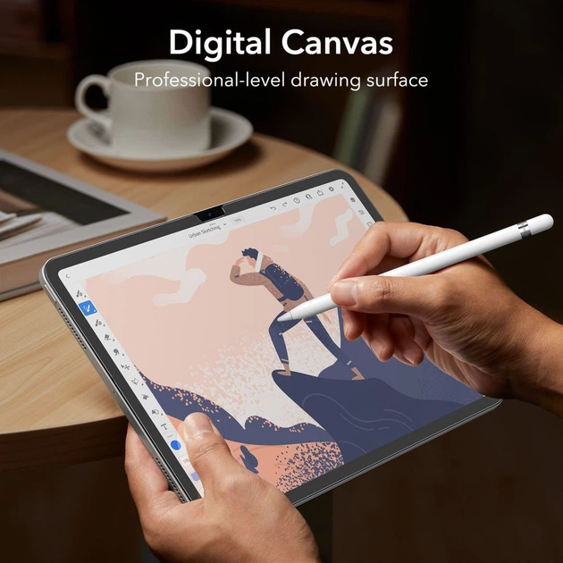 Защитная плёнка ESR Paper-Feel Film 2-pack iPad 10/11 10.9'' (2022/2025) Matte Clear (1E0690102) - изображение 8