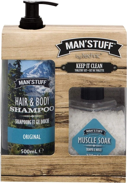 Банный набор для мужчин Technic Man'Stuff Keep It Clean - Фото 1 Банный набор для мужчин Technic Man'Stuff Keep It Clean - изображение 1