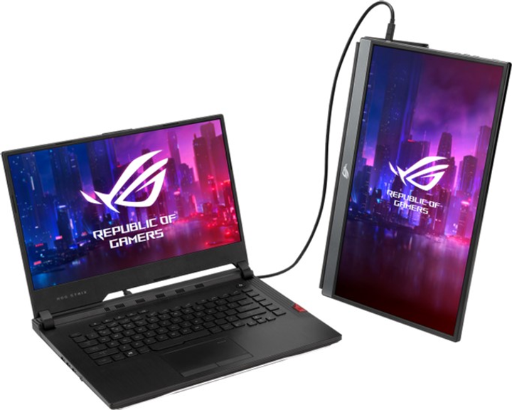 Монитор LCD 17.3" Asus Portable XG17AHPE MicroHDMI, 2xUSB Type-C, IPS, 1920x1080, 240Hz, MM, Built-in battery, camera, smart cas (90LM05G1-B02170) - изображение 8