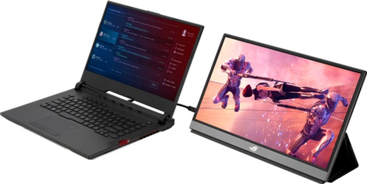 Монитор LCD 17.3" Asus Portable XG17AHPE MicroHDMI, 2xUSB Type-C, IPS, 1920x1080, 240Hz, MM, Built-in battery, camera, smart cas (90LM05G1-B02170) - изображение 9