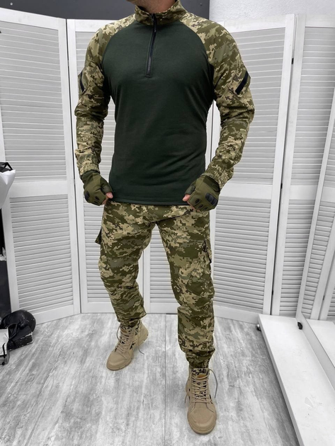 Тактичний військовий костюм Naval ( Убакс + Штани ), Камуфляж: Піксель ЗСУ, Розмір: M - зображення 1