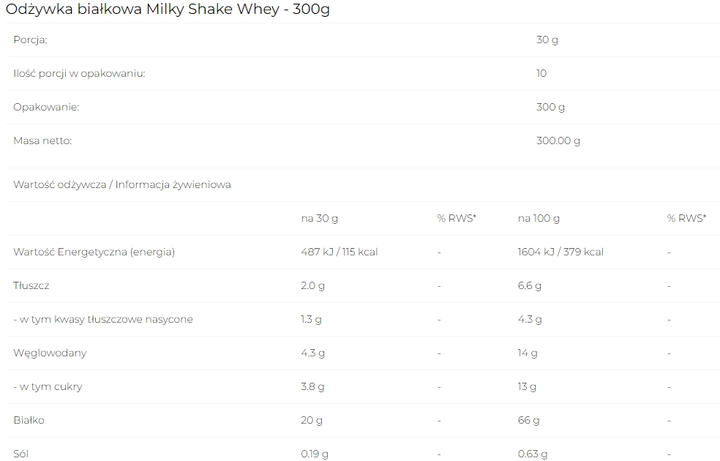 Odżywka białkowa 6PAK Milky Shake Whey 300g Coconut Chocolate (5902811803427) - obraz 2