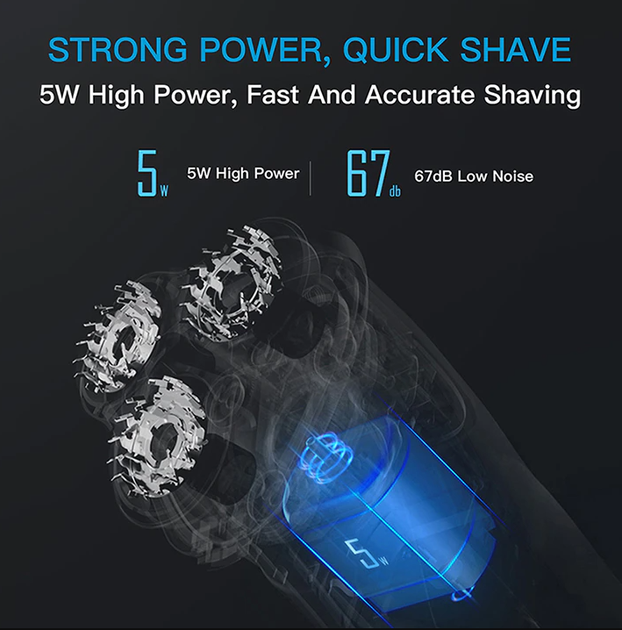 Электробритва Enchen BlackStone 3 Pro IPX7 Electric Shaver Black - Фото 5 Электробритва Enchen BlackStone 3 Pro IPX7 Electric Shaver Black - изображение 5