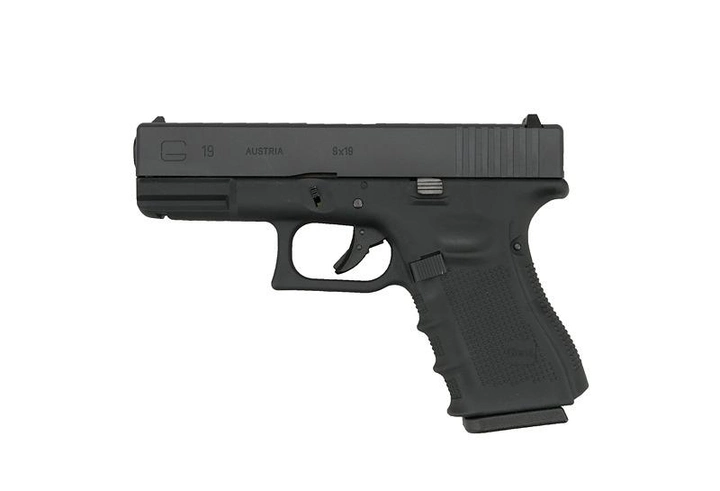 Пістолет WE Glock 19 Gen4. GBB Black (Страйкбол 6мм) - изображение 1