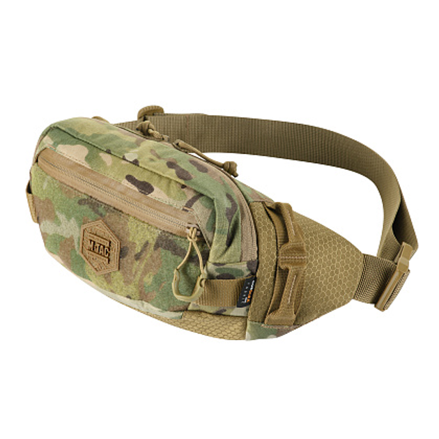 M-Tac сумка бананка Waist Bag Elite Hex Multicam/Coyote, сумка на пояс мультикам, тактична сумка бананка - зображення 2