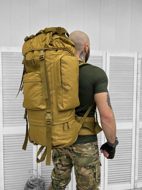 Тактичний великий армійський рюкзак 100+10л flex рамный - зображення 1