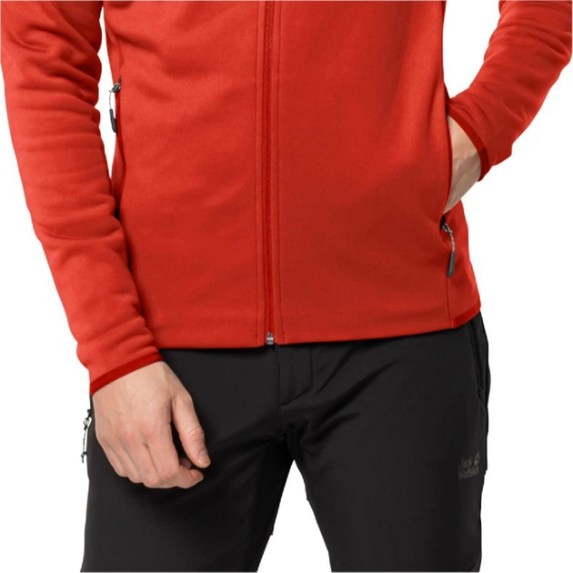 Джемпер чоловічий фліс Jack Wolfskin BAISELBERG HOODED FZ M 1710541 S, червоний. - зображення 4