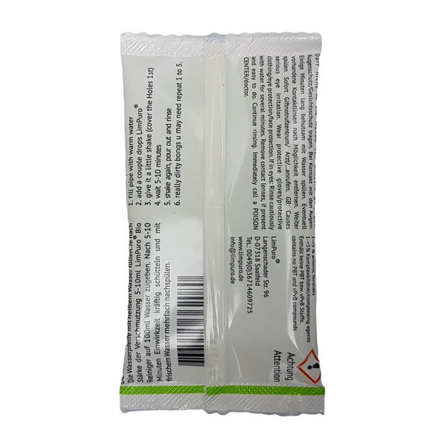 Моющее средство для чистки бонга Limpuro Bio Cleaner 20мл – фото ...