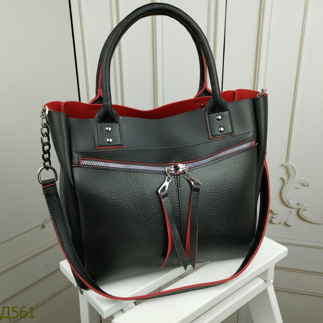 Офисная сумка вмещающая А4, код Д 561, черный с красным от продавца ...