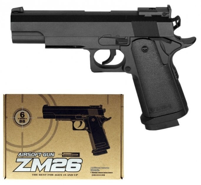 Детский Пистолет Страйкбольный Colt 1911 CYMA ZM26 - изображение 1