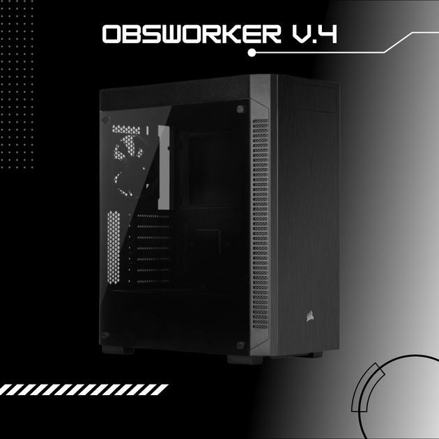 Рабочая станция ПК OBSworker v4 (RTX 4070Ti 12GB/ i5-13400F / DDR5 32GB ...
