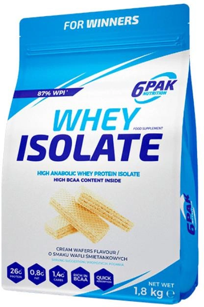 6PAK Whey Isolate 1800 g Cream Wafers (5902811807791) - obraz 1