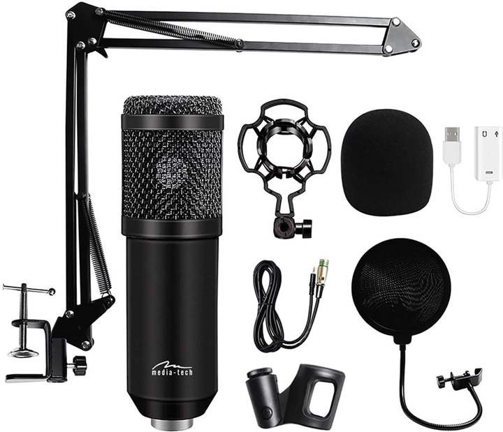 Мікрофон Media-Tech Studio&Streaming Microphone + USB sound card (MT396) - зображення 1