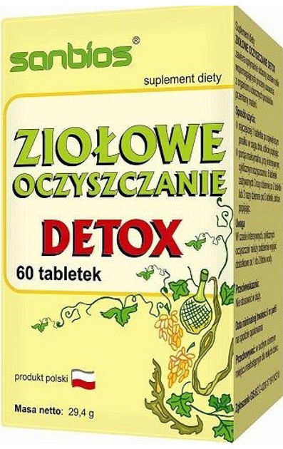 Ziołowe oczyszczenie Sanbios detox 60 t (SB239) - obraz 1