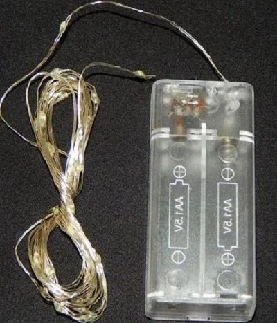 Світлодіодна гірлянда нитка на 20 Led "Краплі роси" 2 м на батарейках Синій - зображення 2