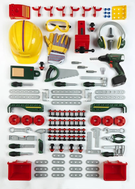 Zestaw zabawek Klein Bosch mini Klein Warsztat 150 szt (4009847084859) - obraz 2