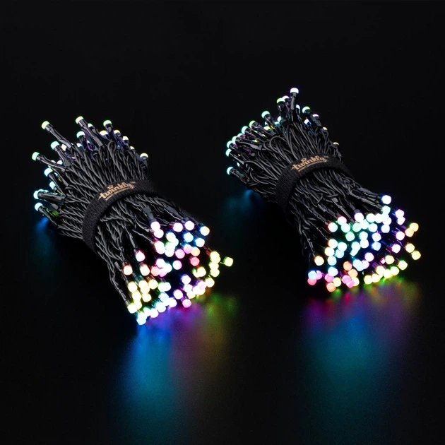 Girlanda LED Smart LED Twinkly Strings RGB 250, BT+WiFi, Gen II, kabel IP44 czarna (TWS250STP-BEU) - obraz 3