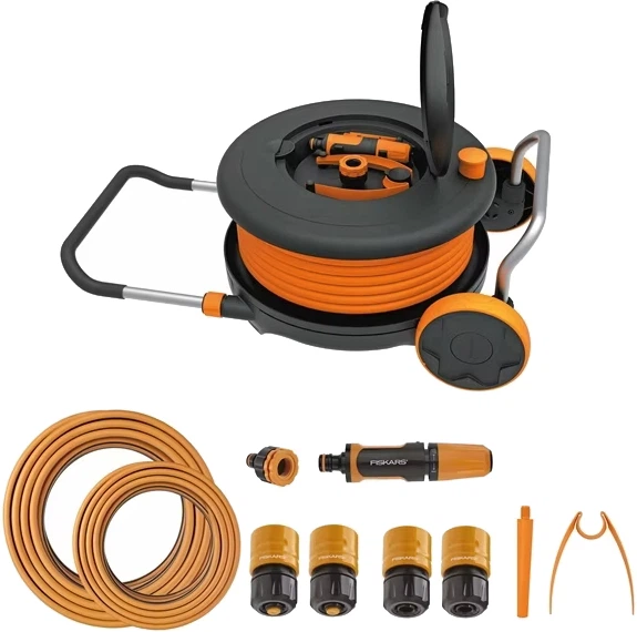 Bęben z wężem Fiskars Waterwheel M 20 m (6411501510167) - obraz 4