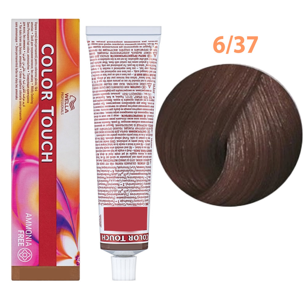 Краска для волос Wella Professionals Touch №6/37 темный блонд золотисто ...
