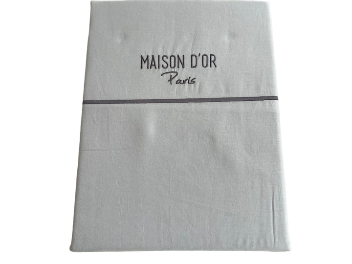Комплект постельного белья Maison D'or Spring Grey ранфорс 220-200 см светло серый - изображение 3