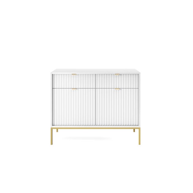 Комод NOVA Gold KSZ-104 (білий матовий/золотий) Mebli PIASKI PIASME00374WG - зображення 3