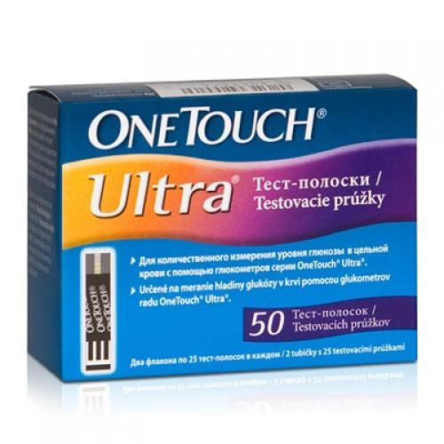 Тест смужки OneTouch Ultra (Ван Тач Ультра) 50 шт - зображення 1