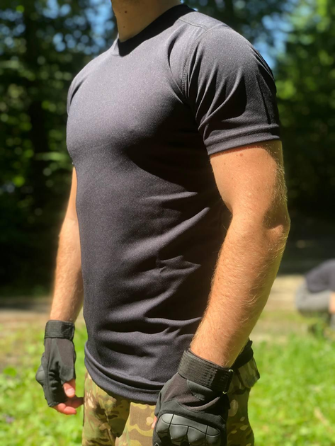 Тактическая футболка черная кулмакс (coolmax) 50 (L) - изображение 1