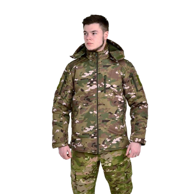 Тактична куртка SOFT SHELL мультикам водонепроникна XXL - зображення 1